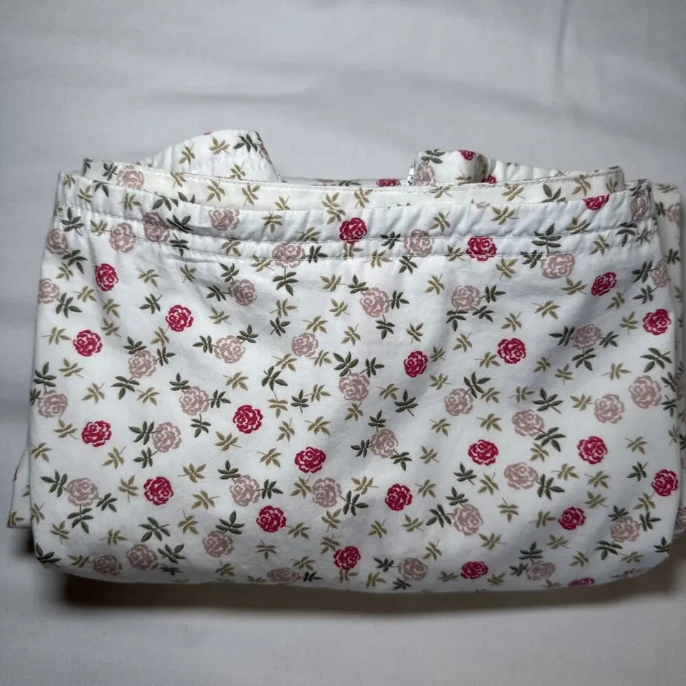 Hanna Anderson Ivory Floral Rose Skirt 100% Cotton Layered Lined Womens 12 EUC